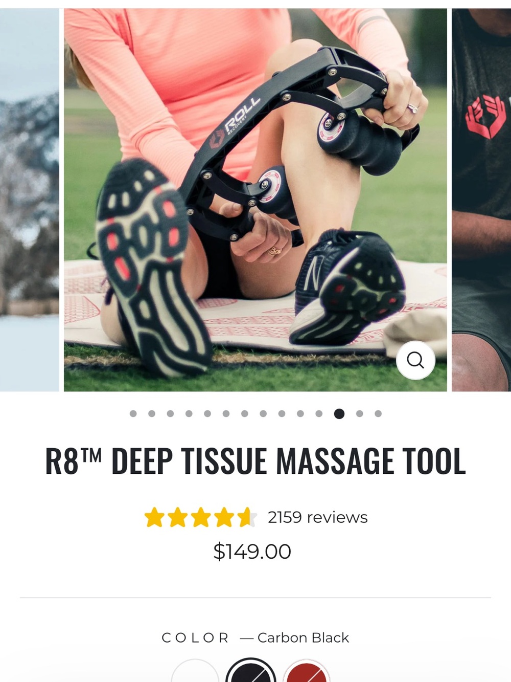 R8 Deep Tissue Massage Tool - Carbon Black - Picture 6 of 6